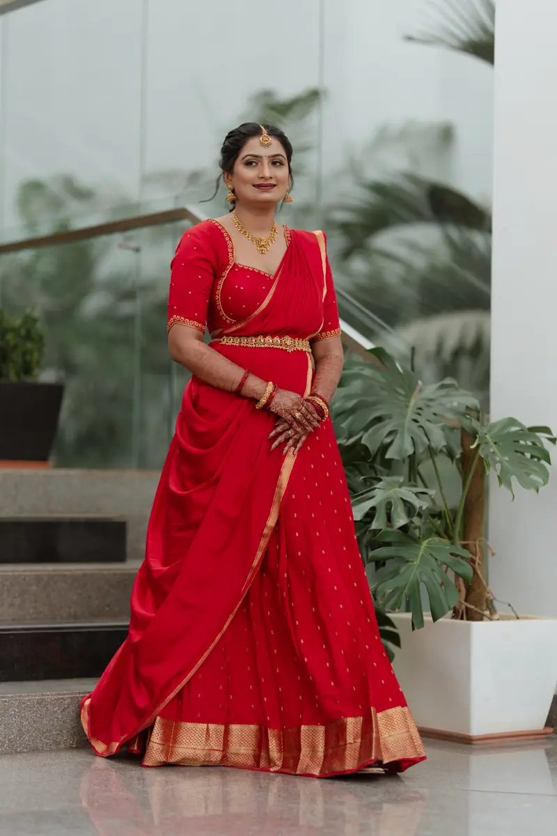 Full length, kanjeevaram — Likitha & Arun, Shivamogga