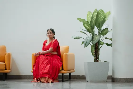 Waiting, in the light — Likitha & Arun, Shivamogga