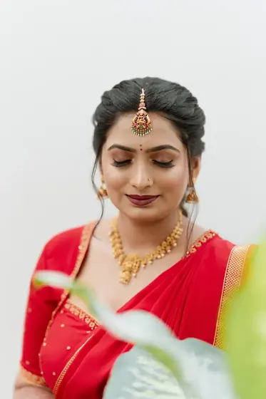 A downward glance — Likitha & Arun, Shivamogga